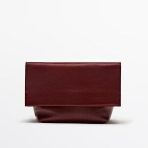 NWT: Massimo Dutti Nappa leather crossbody bag with flap